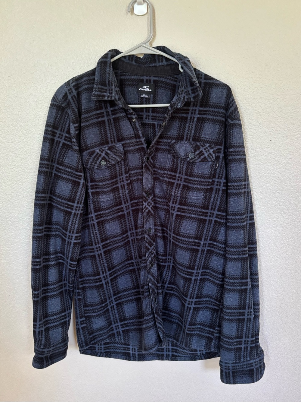 O'Neill Blue Plaid Fleece Shirt Jacket
